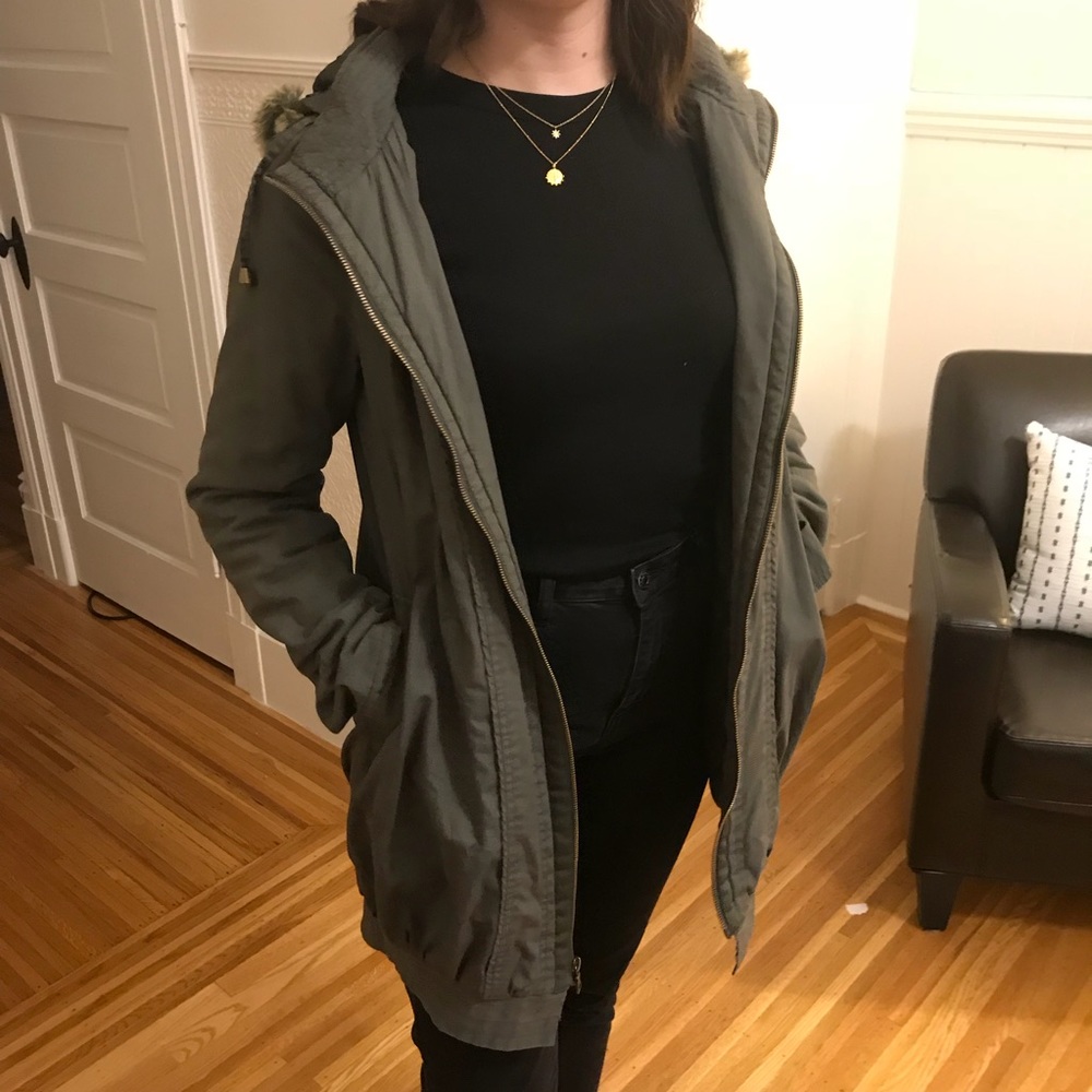 Urban Outfitters Staring at Stars Green Coat